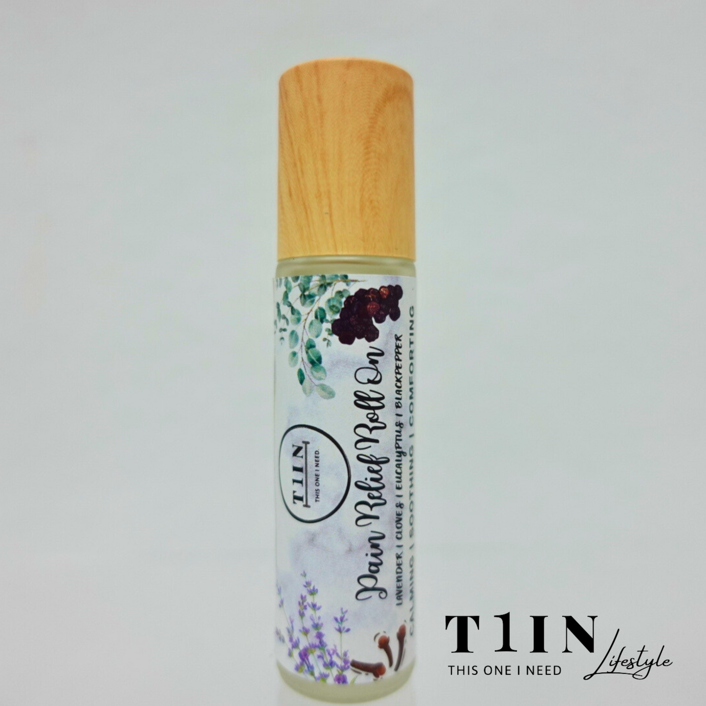 T1IN: 10mL Roll On Pain Relief Lavender | Eucalyptus | Clove | Black Pepper